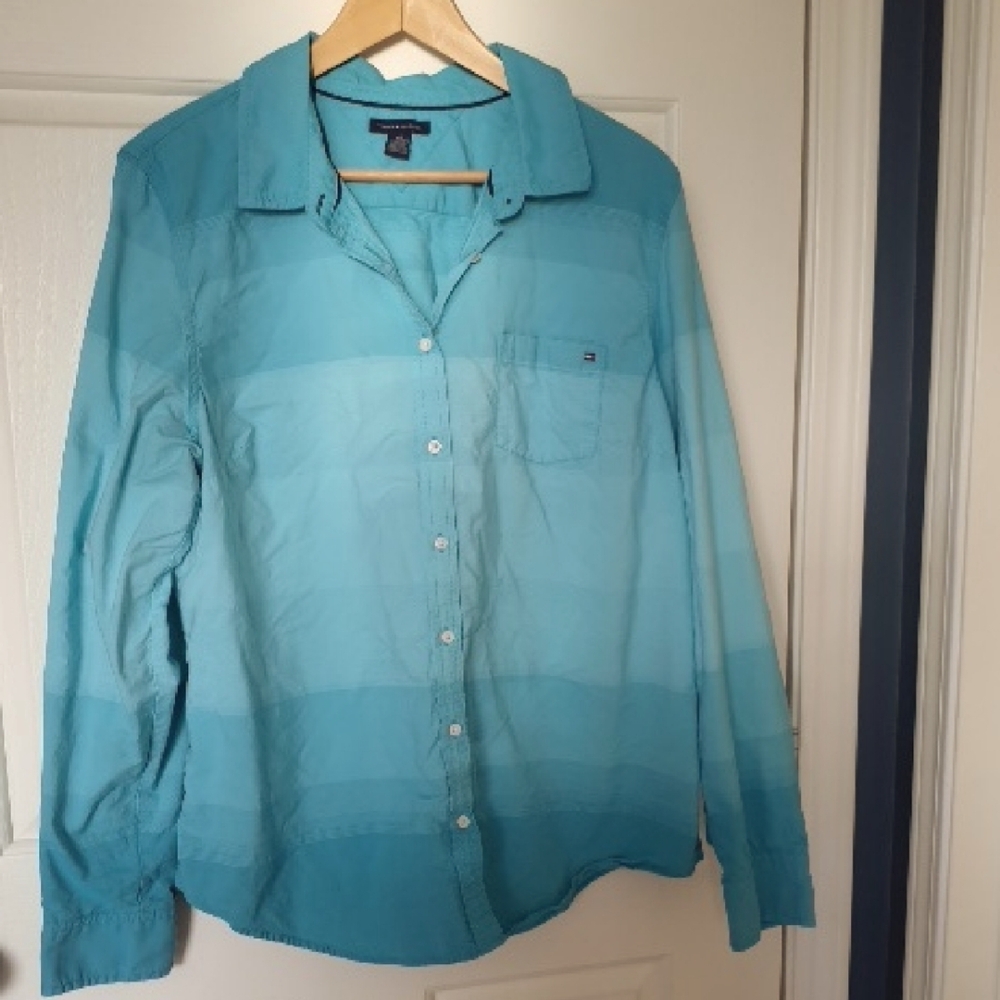 Tommy Hilfiger Teal Button Down Shirt